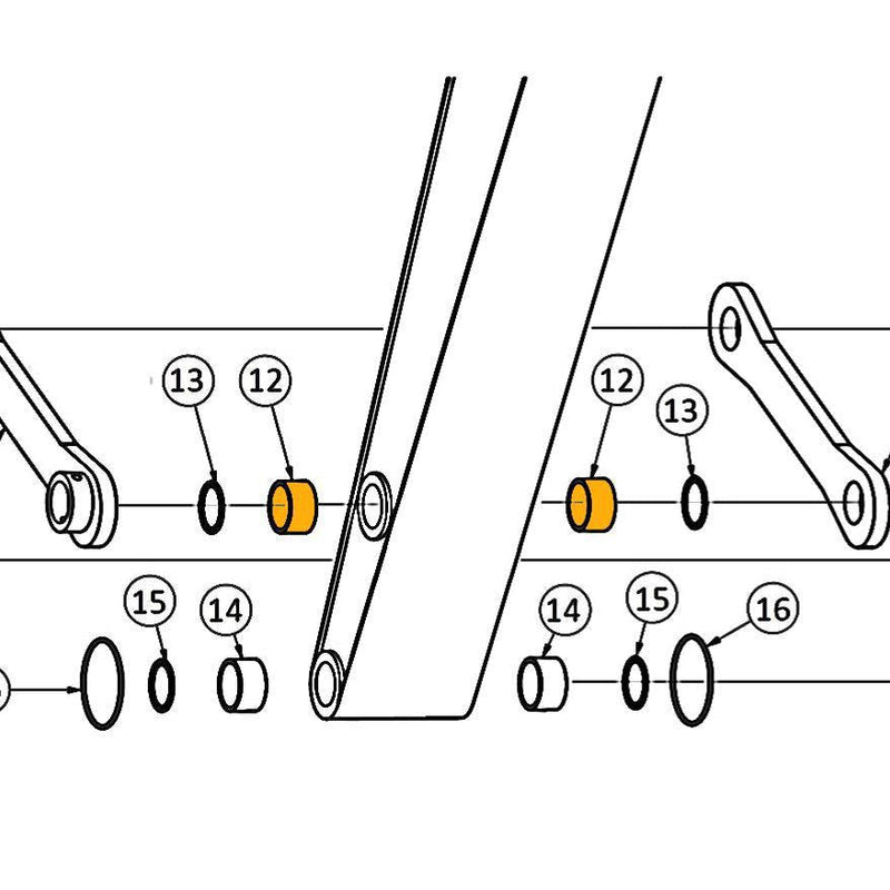 Hitachi ZX200, ZX200-3, ZX210 Bucket Links & Pins | HW Part