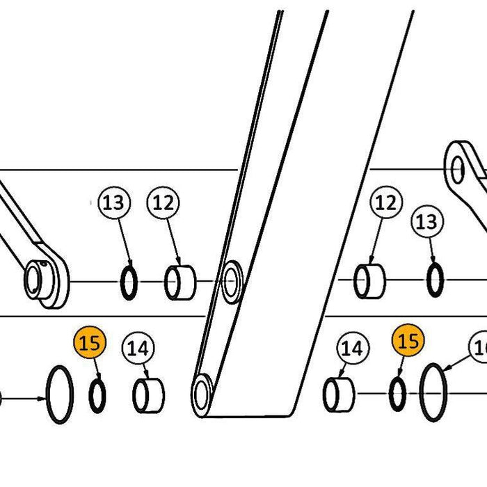 Hitachi ZX450 & ZX450-3 Pin Seal - At Dipper to Bucket - 15 | HW Part Store