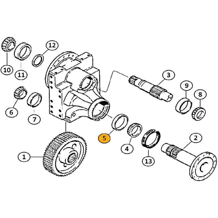 Case 1150B, 1150C, 1150D, 1155D Final Drive Bearing Cup - 5 | HW Part Store