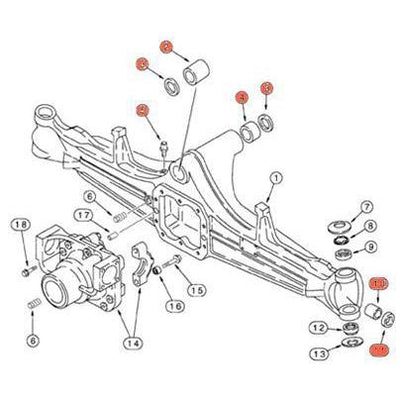 Case 580L, 580SL, 580M, 580SM 4WD Front Axle Parts | HW Part Store