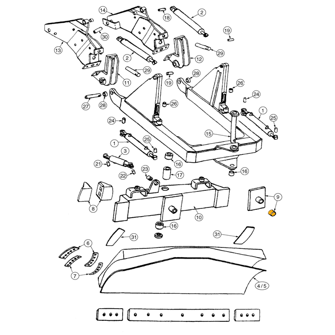 John Deere 450, 450B, 450C, 450D, 450E Dozer Pin Pivot Kit Bushing Only - 9 | HW Part Store