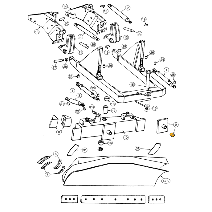 John Deere 550 & 550B Dozer Pin Pivot Kit Bushing Only - 9 | HW Part Store