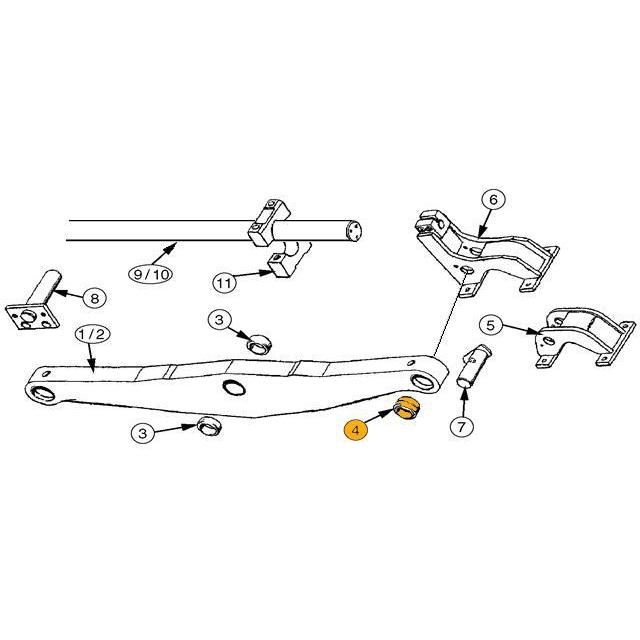 Case 1150C, 1150D, 1150E, 1150G, 1150H Equalizer End Bushing - 4 | HW Part Store